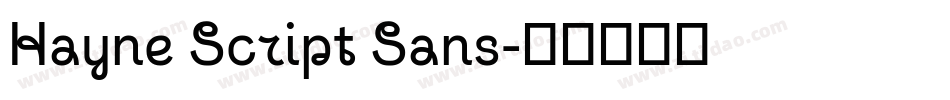 Hayne Script Sans字体转换